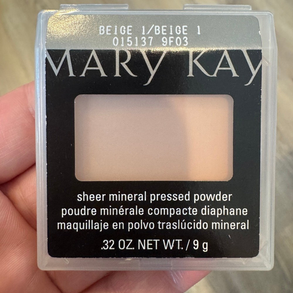 Mary Kay Sheer Mineral Pressed Powder Beige 1 0.32oz 9g 015137 9F03 NEW